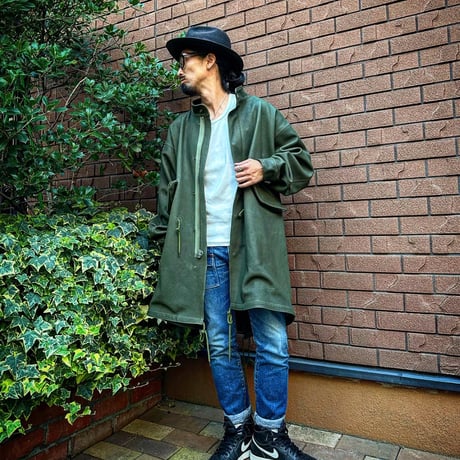 CWORKS【Lur / ﾙﾙ】Leather M65用 hood（OLIVE）(FINE CREEK )