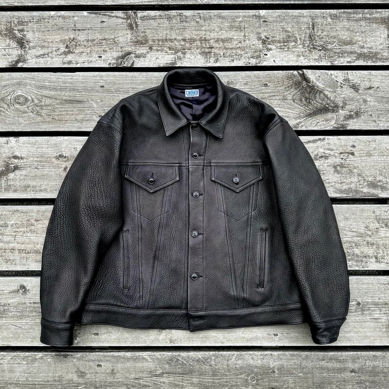 CWORKS 【Ban Field 】Deer 黒レザージャケット CWORKS【Ban Field / ﾊﾞﾝﾌｨｰﾙﾄﾞ】Deer (FINE CREEK