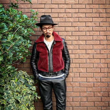 FINE CREEK ＆CO【Innocence / ｲﾉｾﾝｽ】grizzly JKT (Horse)（BLACK×RED）