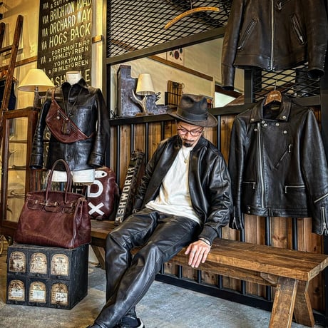 MOSSIR【Lay /ﾚｲ】washable leather track jacket (ﾌｧｲﾝｸﾘｰｸ)