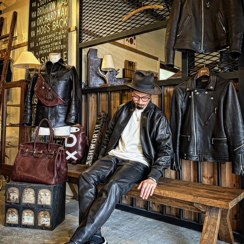 MOSSIR【Lay /ﾚｲ】washable leather track jacket (ﾌ