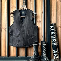 FINE CREEK ＆CO 【Jefferson Deer/ ｼﾞｪﾌｧｰｿﾝﾃﾞｨｱ】 ﾚｻﾞｰﾍﾞｽﾄ（BLACK) 鹿革
