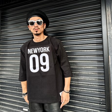 HIGHWAY NINE ハイウェイナイン 10/-TENJIKU ROUGH FIT FOOT BALL PRINT Tee「NEW YORK」