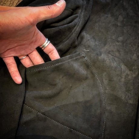 CWORKS【Biscuits / ﾋﾞｽｹｯﾂ】Deer suede (BLACK)(FINE CREEK )