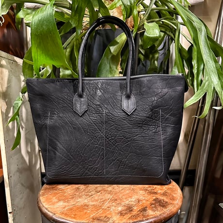 Dutch Leather Company × MASAYOSHI Zip Tote Bag【BLACK series】