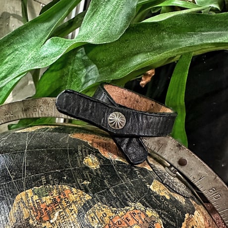 Dutch Leather Company × MASAYOSHI Apollo snap bracelet BLACK