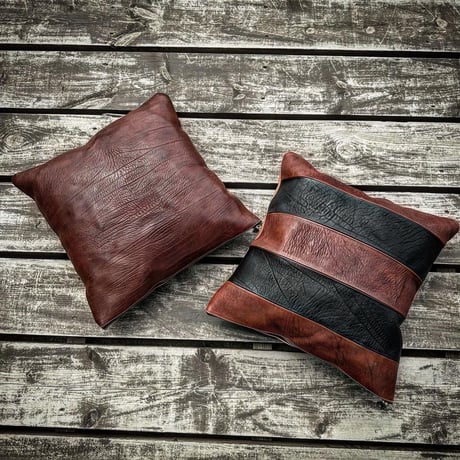 Dutch Leather Company × MASAYOSHI 【Border Cushion Cover】