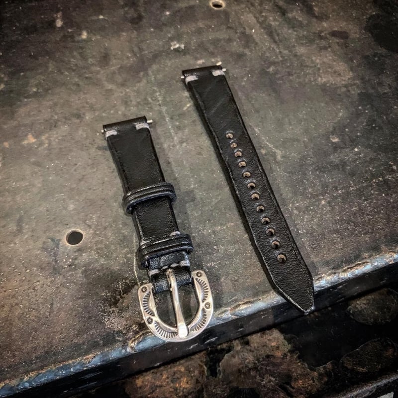ダッチレザー 時計ベルト 黒 Dutch Leather Company × MASAYOSHI Watch belt【B