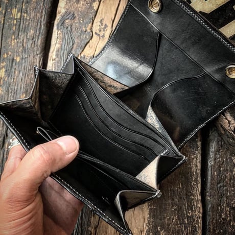 Dutch Leather Company ×  MASAYOSHI garcon wallet  middle【BLACK series】