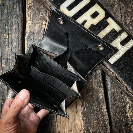 Dutch Leather Company ×  MASAYOSHI garcon wallet  middle【BLACK series】