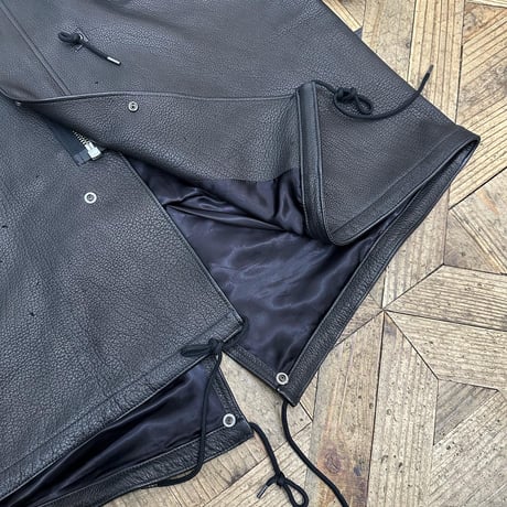CWORKS【Ltail / ﾙﾃｰﾙ】Leather M65 fishtail（BLACK）(FINE CREEK ) 2025年10月末～2026年6月末入荷予定！！ご予約