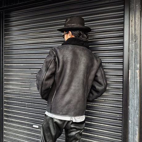 CWORKS【Dout / ﾀﾞｳﾄ】 Mouton riders jacket (BLACK) FINE CREEK