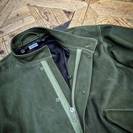 CWORKS【Lur / ﾙﾙ】Leather M65用 hood（OLIVE）(FINE CREEK )
