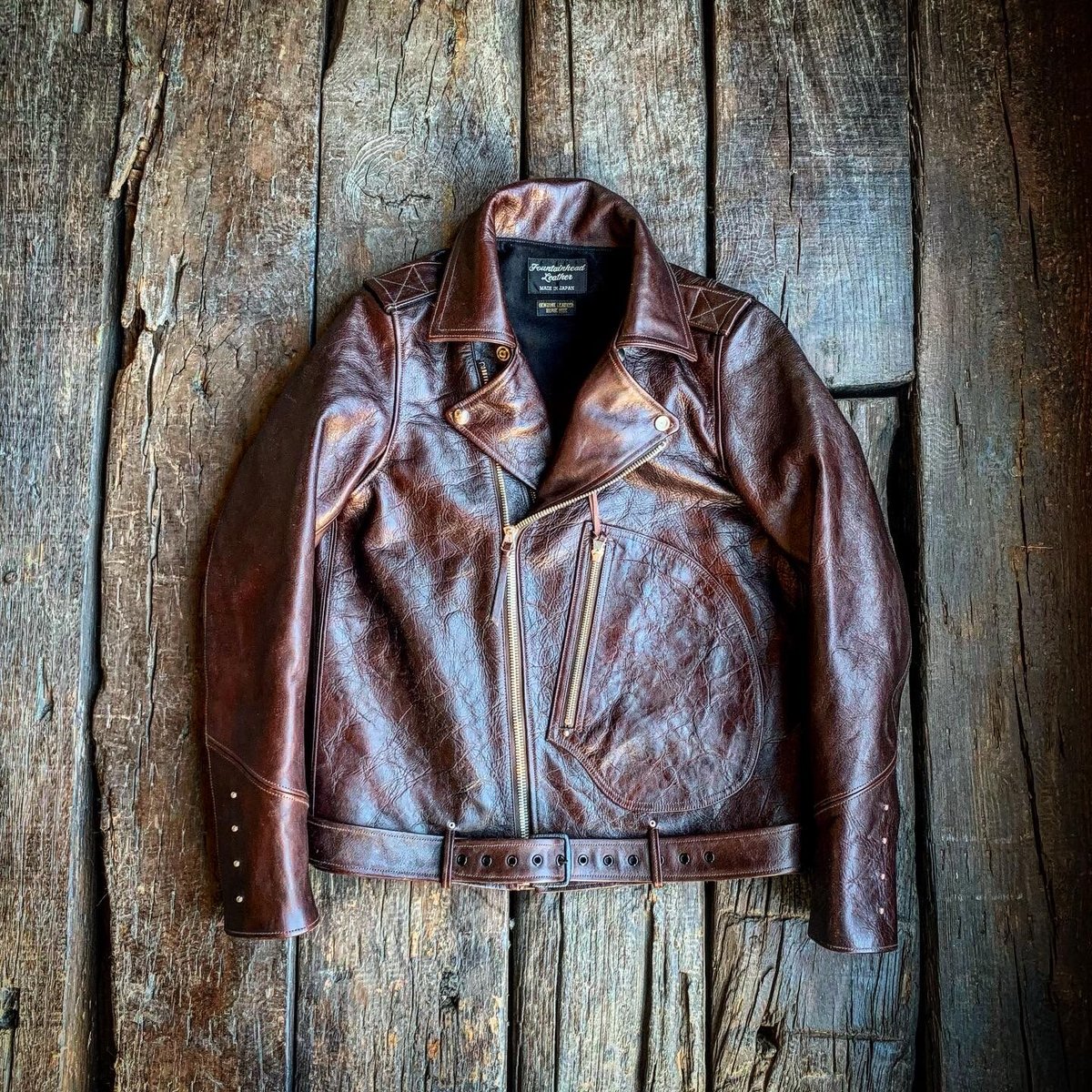 1年以上待ち・新品未使用 ファウンテンヘッドレザー KAPPA ブラウン 40