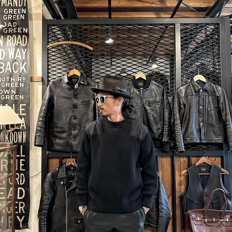 MOSSIR FINE CREEK LEATHERS ニット 42インチ MOSSIR by FINE CREEK&CO