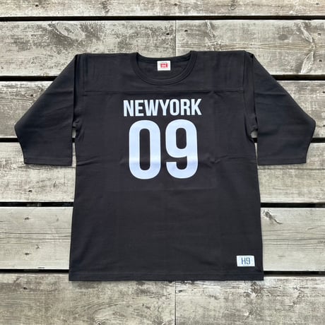 HIGHWAY NINE ハイウェイナイン 10/-TENJIKU ROUGH FIT FOOT BALL PRINT Tee「NEW YORK」