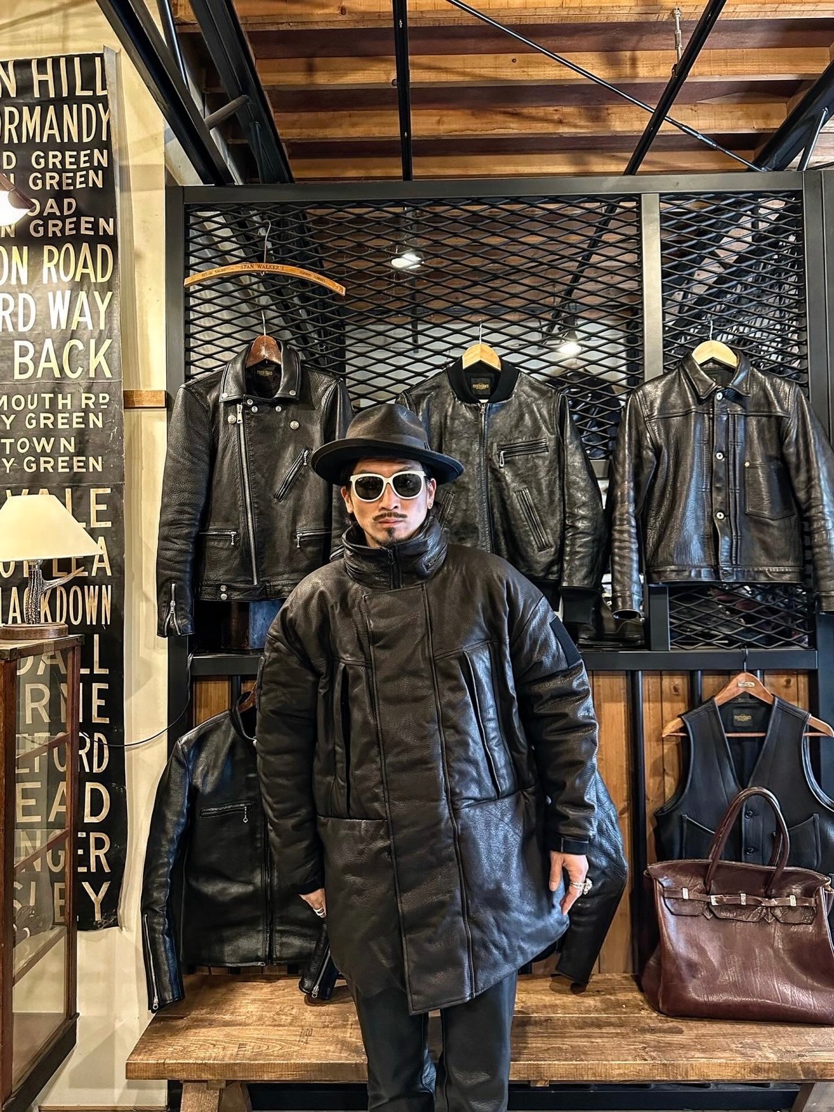 CWORKS【Len / レン】Leather MONSTER PARKA (FINE CRE