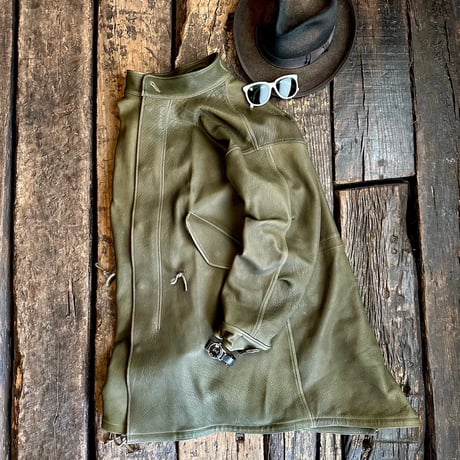 CWORKS【Ltail / ﾙﾃｰﾙ】Leather M65 fishtail（OLIVE）(FINE CREEK ) 2025年10月末～2026年6月末入荷予定！！ご予約