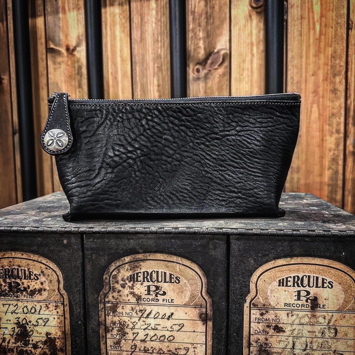 Dutch Leather Company × MASAYOSHI pouch【BLACK s