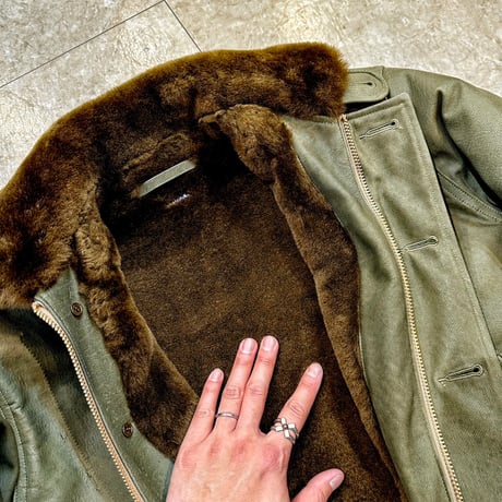 CWORKS【Scope】All Leather N-1 deck jacket OLIVE  ( horse / mouton ) 2026年４月末～2026年１２月末入荷予定！！ご予約