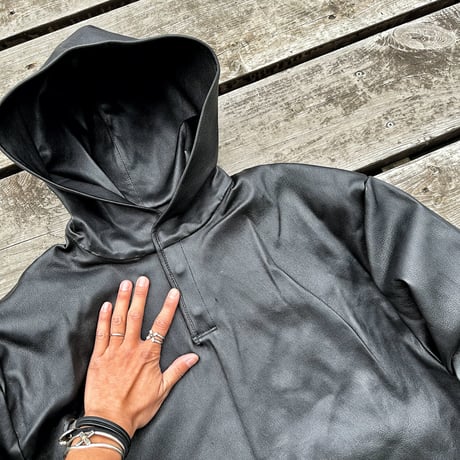 MOSSIR 【Lesley / ﾚｲﾘｰ】stretch leather parker (ﾌｧｲﾝｸﾘｰｸ)