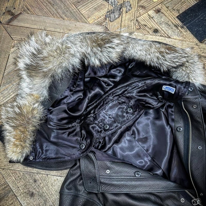 CWORKS【Lur / ﾙﾙ】Leather M65用 hood（BLACK）(FINE C