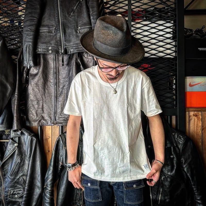 HIGHWAY NINE ハイウェイナイン U-NECK 20/-TENJIKU S/S Te
