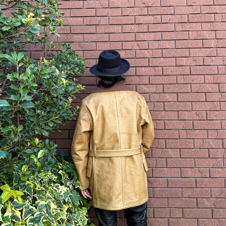 CWORKS【BLADES】Leather Mackinaw coat　2027年10月末〜2028年4月末入荷予定！！ご予約
