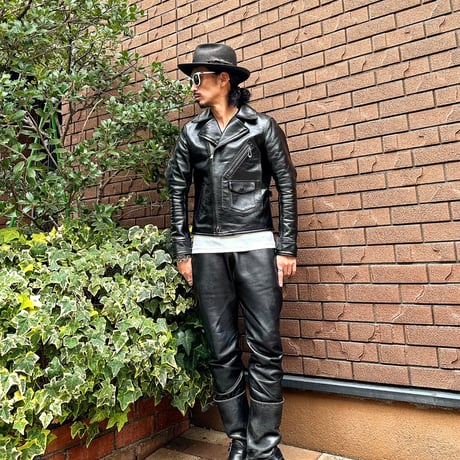 FINE CREEK ＆CO【Billheimer / ﾋﾞﾙﾊｲﾏｰ】Double AVIATOR JKT (horse)BLACK 2026年2月末～2026年12月末入荷予定！！ご予約