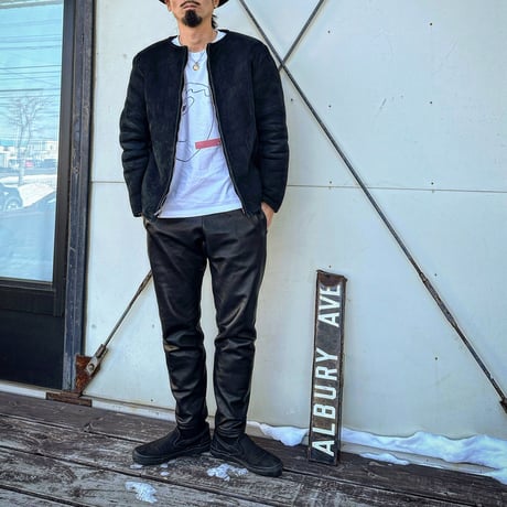 MOSSIR【Lender / ﾚﾝﾀﾞｰ】washable leather sweat pants(ﾌｧｲﾝｸﾘｰｸ)