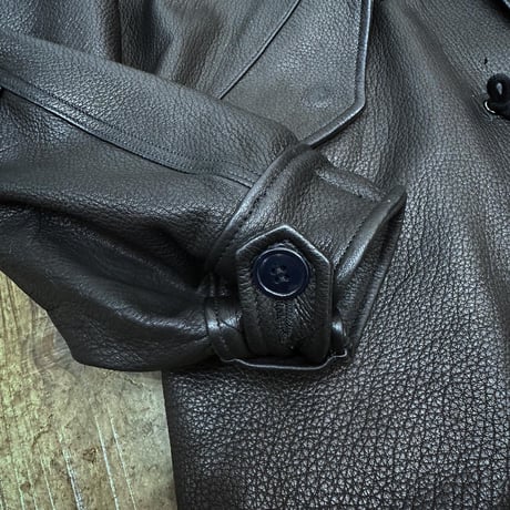 CWORKS【Ltail / ﾙﾃｰﾙ】Leather M65 fishtail（BLACK）(FINE CREEK ) 2025年10月末～2026年6月末入荷予定！！ご予約