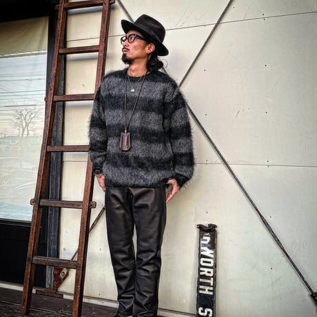 CWORKS 【Right /border Mohair Knit】  (FINE CREEK )