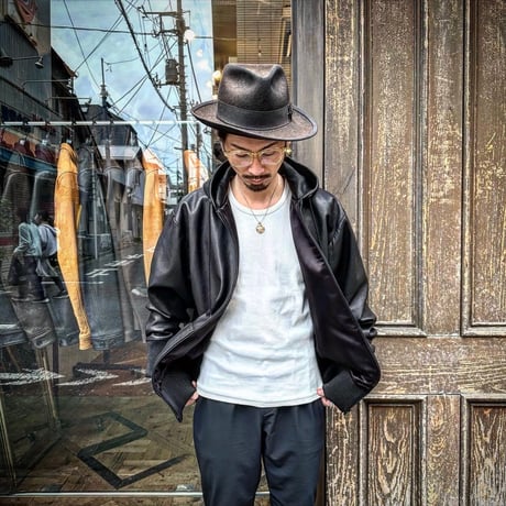 MOSSIR【Lornellia /ﾛｰﾈﾘｱ】washable leather full zip hoodie jacket(ﾌｧｲﾝｸﾘｰｸ)