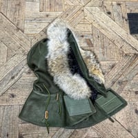 CWORKS【Lur / ﾙﾙ】Leather M65用 hood（OLIVE）(FINE CREEK )