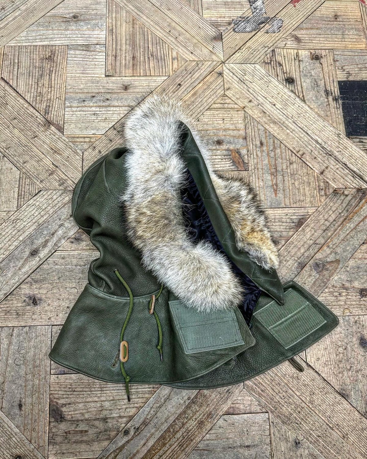 HEAD CRWU ゴーグル　美品 CWORKS【Lur / ﾙﾙ】Leather M65用 hood（OLIVE）(FINE C