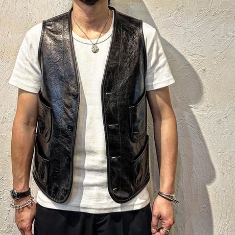 FINE CREEK ＆CO 【Jefferson / ｼﾞｪﾌｧｰｿﾝ】 ﾚｻﾞｰﾍﾞｽﾄ（BLACK)