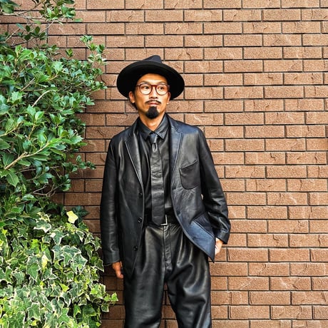 MOSSIR【Open Day / ｵｰﾌﾟﾝﾃﾞｲ】 washable leather two tuck pants