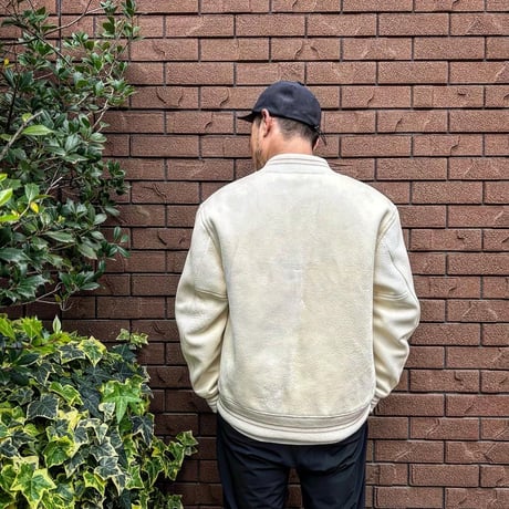CWORKS【Leaward / ﾘﾜｰﾄﾞ】All Deer Leather Award jacket( IVORY)