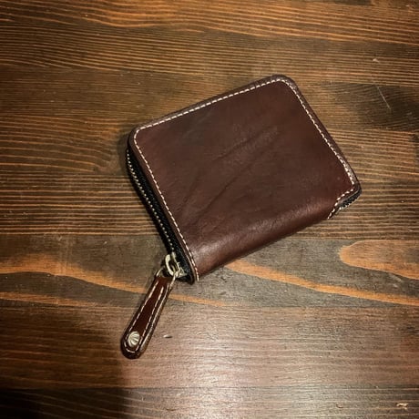 Dutch Leather Company × MASAYOSHI round zip short wallet