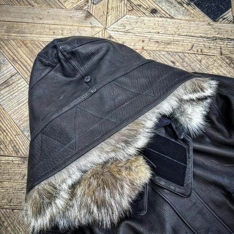 CWORKS【Lur / ﾙﾙ】Leather M65用 hood（BLACK）(FINE C