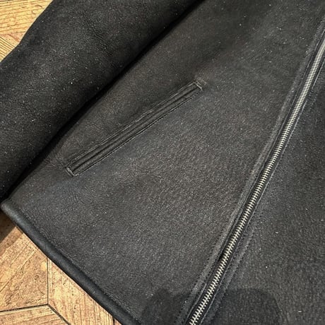 CWORKS【Dout / ﾀﾞｳﾄ】 Mouton riders jacket (BLACK) FINE CREEK