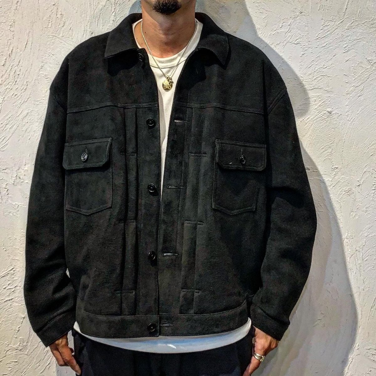 CWORKS【Kernel / ｶｰﾈﾙ】Deer suede(BLACK)(FINE CR