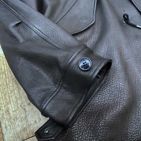 CWORKS【Ltail / ﾙﾃｰﾙ】Leather M65 fishtail（BLACK）(FINE CREEK ) 2025年10月末～2026年6月末入荷予定！！ご予約