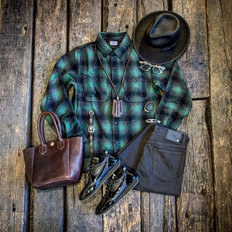 CWORKS 【Jaime /wool shirt】  (FINE CREEK )