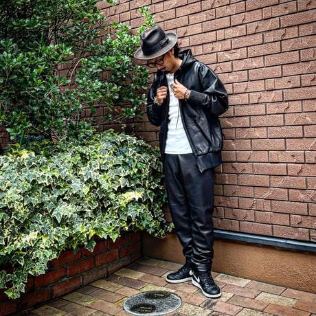 MOSSIR【Lornellia /ﾛｰﾈﾘｱ】washable leather full zip hoodie jacket(ﾌｧｲﾝｸﾘｰｸ)