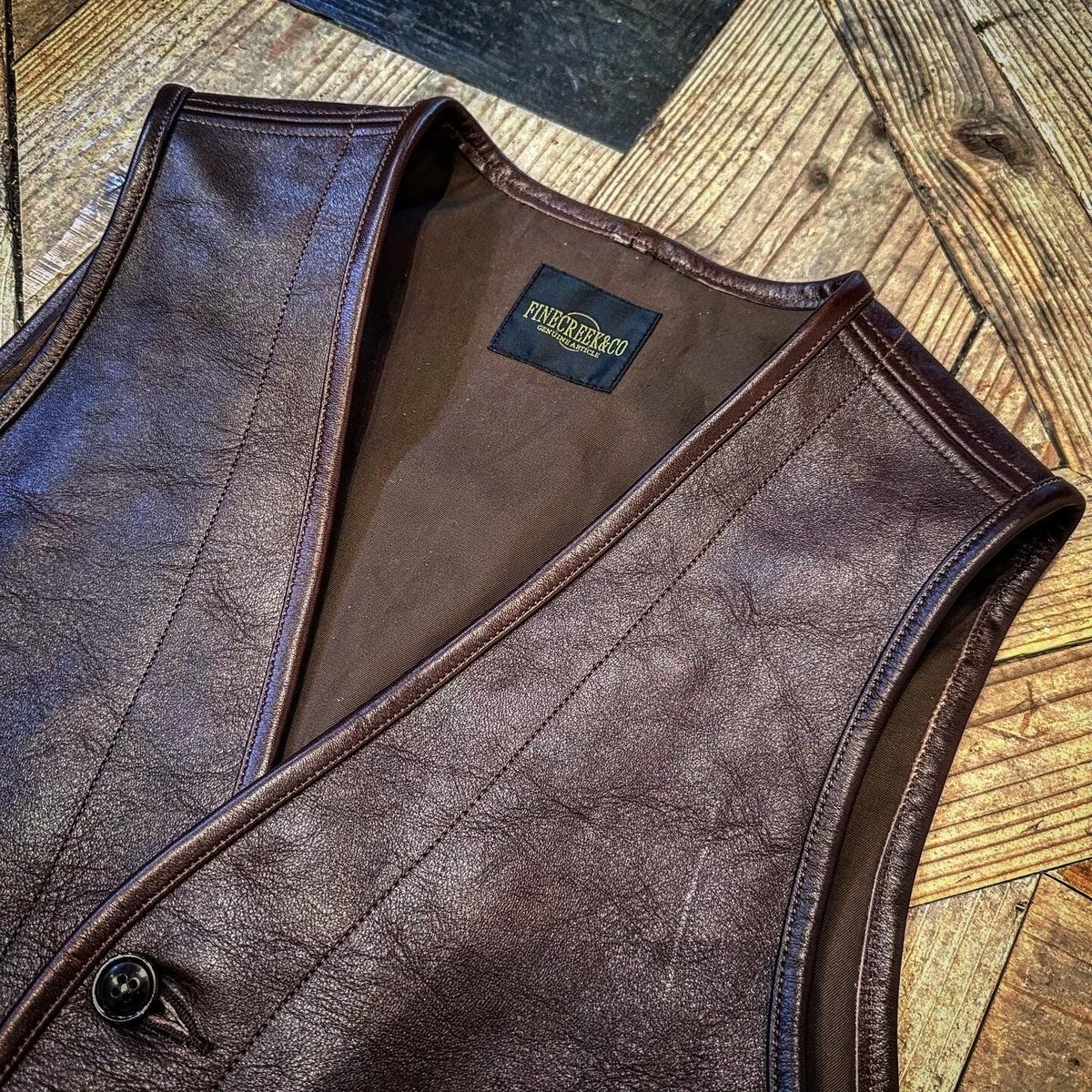 FINE CREEK &CO 【Jefferson / ジェファーソン】 レザーベスト( FINE CREEK &CO 【Jefferson / ジェファーソン】 レザーベスト(