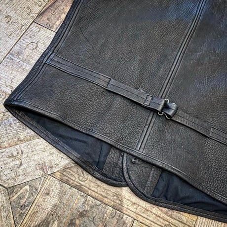 FINE CREEK ＆CO 【Jefferson Deer/ ｼﾞｪﾌｧｰｿﾝﾃﾞｨｱ】 ﾚｻﾞｰﾍﾞｽﾄ（BLACK) 鹿革