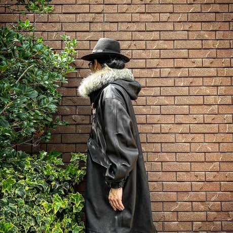 CWORKS【Lur / ﾙﾙ】Leather M65用 hood（BLACK）(FINE CREEK )