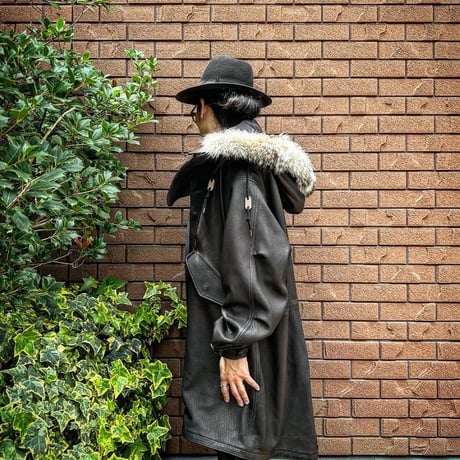 CWORKS【Lur / ﾙﾙ】Leather M65用 hood（BLACK）(FINE CREEK )
