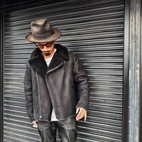 CWORKS【Dout / ﾀﾞｳﾄ】 Mouton riders jacket (BLACK) FINE CREEK